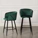 Homy Casa Aldridge Velvet Upholstered Armrest Counter Stools & Bar Stools(Set of 2)