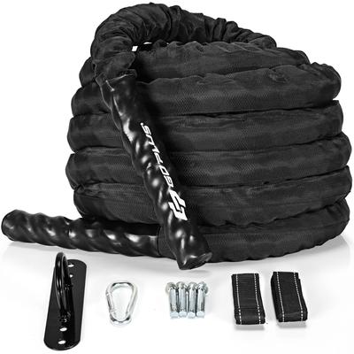 Goplus 50FT Battle Rope 1.5'' Diameter Exercise Rope w/Anchor Strap
