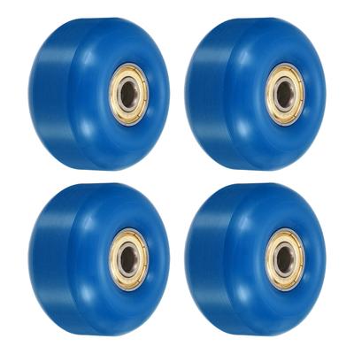 52mm Skateboard Wheels with Bearings Street Wheels Cruiser 95A, Blue Golden 4pcs