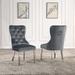 Clihome Velvet Tufted Upholstered Dining Chairs (Set of 2)