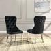 Clihome Velvet Tufted Upholstered Dining Chairs (Set of 2)