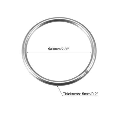 304 Stainless Steel Welded O Ring Hardware, for Hanging Plant Crafts