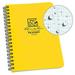 Rite in the Rain Weatherproof Side-Spiral Notebook 4 5/8 x 7 Yellow Cover Transit Pattern (No. 303)