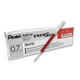 Pentel Refill Ink for BL57/BL77 EnerGel Liquid Gel Pen 0 .7mm Metal Tip Red Ink Box of 12 (LR7-B-12)