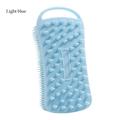 Skin Care Tools Mud Dirt Remover Massage Back Scrub Showers Soft Silicone Hook Baby Showers Cleaning Bath Brush Bubble Non-toxic Brushes LIGHT BLUE