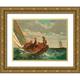 Homer Winslow 24x19 Gold Ornate Wood Framed with Double Matting Museum Art Print Titled - Breezing Up (A Fair Wind)