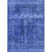 Ahgly Company Machine Washable Indoor Rectangle Industrial Modern Blue Orchid Blue Area Rugs 2 x 3