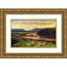 Blomfield James 24x16 Gold Ornate Wood Framed with Double Matting Museum Art Print Titled - Eastwood from camp from Rod Gun and Perch 1914