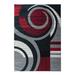 RUG AND DECOR Newport Collection Modern Abstract Design Area Rug Red Black White Grey Living Room Bed Room Carpet Alfombras para Sala