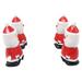 NUOLUX 4Pcs Santa Claus Clockwork Wind Up Toys Fun Cartoon Toys Wind up Clockwork Toys Party Favors Great Gift for Kids