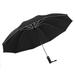 Holiday Savings 2022! Feltree Compact Travel Umbrella Windproof Waterproof Stick Umbrella UV Protection Golf Umbrella 10 Rib Steel Umbrella Stand Black steel