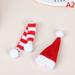 JETTINGBUY 2Pcs Xmas Mini Scarf Hat Decor Doll Clothes Accessory Christmas Party Ornament