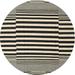 Ahgly Company Machine Washable Indoor Round Contemporary Gray Brown Area Rugs 6 Round