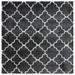 SAFAVIEH Hudson Jaye Plush Geometric Shag Area Rug Dark Grey/Ivory 7 x 7 Square