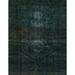 Ahgly Company Machine Washable Indoor Rectangle Abstract Dark Slate Gray Green Area Rugs 4 x 6