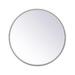 18 in. Metal Frame Round Mirror Silver