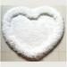 Heart Shaped Shag Area Rug 4-inch Thick Hand Tufted Soft Fuzzy Rug Modern Cute Furry Rug for Boys Girls Upgraded Anti-Skid Carpet for Living Room Bedroom Office Decor 28 x 32 White
