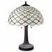 24 Stained Glass Two Light Jeweled Vintage Accent Table Lamp