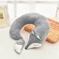 Clearance! Pgeraug Pillow Cover U-Shaped Sleeper Cartoon Animal Shape Cute U-Shaped Pillow Protect The Cervical Spine Pillow Pillow Case Grey