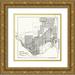 Baer 20x20 Gold Ornate Wood Framed with Double Matting Museum Art Print Titled - El Paso Texas - Baer 1906