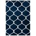 SAFAVIEH Tahoe Thelma Quatrefoil Shag Area Rug 6 7 x 8 7 Navy/White