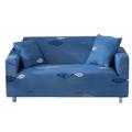 2 Seaters Loveseat Sofa Cover Stretch Spandex Chair Slipcover Printed Couch Cover All-inclusive Protector Washableï¼Œ Blue Fish