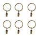 KANSPHY 28 Pack Drapery Curtain Clip Rings Curtain Rod Eyelet Clip Ring-Antique Brass