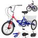 MOPHOTO 26 Adult Folding Tricycle 7-Speed Cruiser Trike Basket