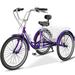 MOPHOTO Adult Tricycles 3 Wheel 7 Speed Trikes with Large Basket for Outdoor Cycling Shopping Exercise Men Women s Cruiser Bike (Rose-Purple 20/24/26 inch)