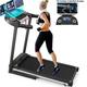 Treadmill with 10 HD Touchscreen Wifi Connection 3.25 HP Folding Treadmills with 36 Preset Programs Speaker Hydraulic Drop Heart Rate Sensor Portable Running Walking Machine for Home Gym