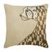 Decorative Animal Print Throw Pillow Cover Accent Couch Sofa Bed Pillow Case 18x18 Beige Linen Pillow Cover Bead Embroidered Beige Pillow Cover 18x18 inch (45x45 cm) - Leopard Purr