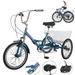 MOPHOTO 26 Adult Folding Tricycle 7-Speed Cruiser Trike Basket