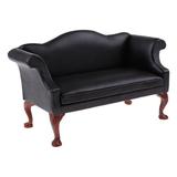 Dollhouse Furniture 1/6 Sofa Armchair Made of Miniature Furniture Set Modern Dollhouse Accessories Dollhouse Furniture As Gifts black double