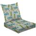 2-Piece Deep Seating Cushion Set Seamless flowers Forget me nots flowers a light For decoration design Outdoor Chair Solid Rectangle Patio Cushion Set