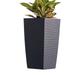 XBrand 30 H Black Rattan Self Watering Indoor Outdoor Square Planter Pot Tall Decorative Gardening Pot Home DÃ©cor Accent