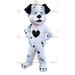 White and Black Dog BIGGYMONKEYâ„¢ Mascot Costume. Dalmatian BIGGYMONKEYâ„¢ Mascot Costume