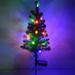 Tarmeek 2PCS Solar Christmas Tree Lights Garden Outdoor Solar Yard Decoration Light Solar Stake Decor Lights Solar Xmas Decorative Multi-Color Flickering Pine Lights for Patio Lawn Pathway