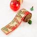 Yipa Decor Wired Christmas Ribbon Creative Gift Webbing Tape Xmas Burlap Roll Wrapping Festival Decorations H-Red Green Plaid