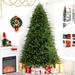 The Holiday Aisle® Traditional Christmas Tree w/ Lights, Hinged Design w/ Foot Pedal & Metal Stand in White | 65 W in | Wayfair