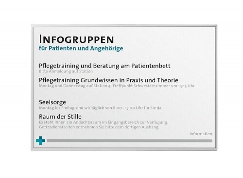 MADRID Silver Line Wegweiser ~DIN A4 quer, inkl. Sicherung und Schattenfuge Image