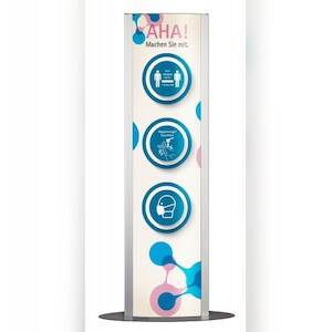 FRANKFURT Innenaufsteller LED beleuchtet, 180 x 50 cm Image