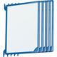 Klapprahmen einzeln mit PVC Zuschnitt, blau, Kunststoff, DIN A4, 5/VE