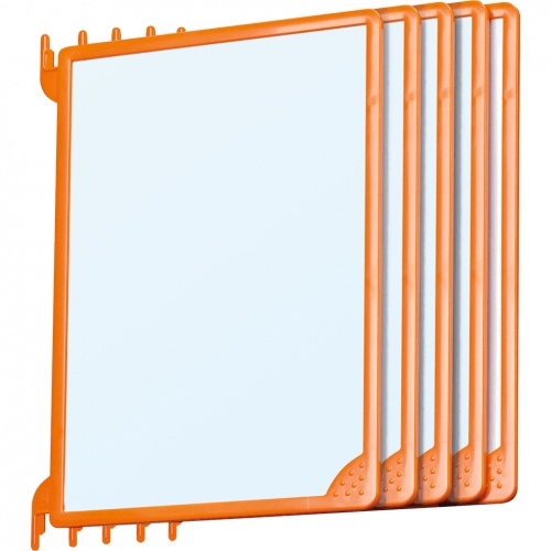 Klapprahmen einzeln mit PVC Zuschnitt, orange, Kunststoff, DIN A4, 5/VE Image