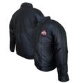 Men's Franchise Club Black Ohio State Buckeyes Ace Raglan Full-Zip Leather Bomber Jacket