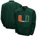 Men's Franchise Club Green Miami Hurricanes Windshell Big Logo V-Neck Pullover Jacket