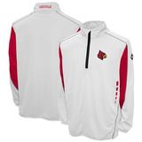 Men's Franchise Club White Louisville Cardinals Flex Thermatec Quarter-Zip Jacket