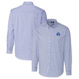 Men's Cutter & Buck Royal Air Force Falcons Easy Care Stretch Gingham Long Sleeve Button-Down Shirt