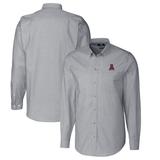 Men's Cutter & Buck Charcoal Alabama Crimson Tide Vault Stretch Oxford Long Sleeve Button-Down Shirt