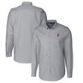 Men's Cutter & Buck Charcoal Ohio State Buckeyes Vault Stretch Oxford Long Sleeve Button-Down Shirt