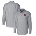 Men's Cutter & Buck Charcoal Utah Utes Vault Stretch Oxford Long Sleeve Button-Down Shirt